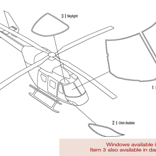 BK11710011 Windshield LH Airbus Helicopters